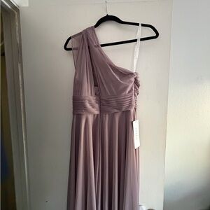 Azazie Mauve One-Shoulder Dress